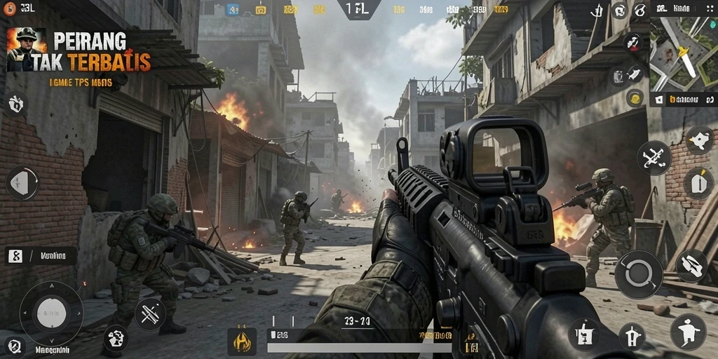 Screenshot gameplay TPS 33L yang menegangkan.
