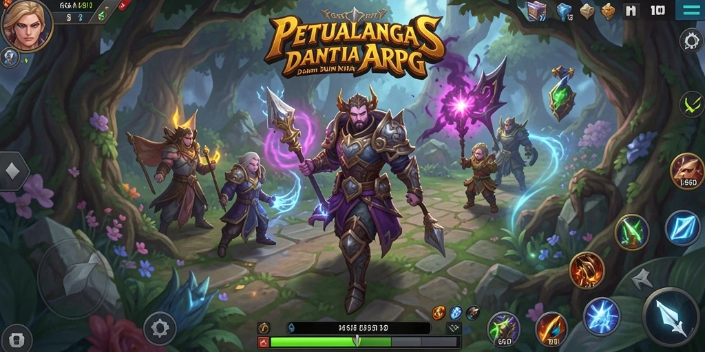 Tangkapan layar dari gameplay ARPG yang mendebarkan di 66D.