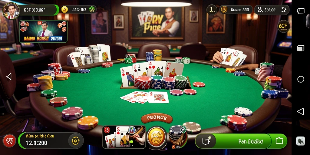 Screenshot gameplay Poker yang seru dan menarik.