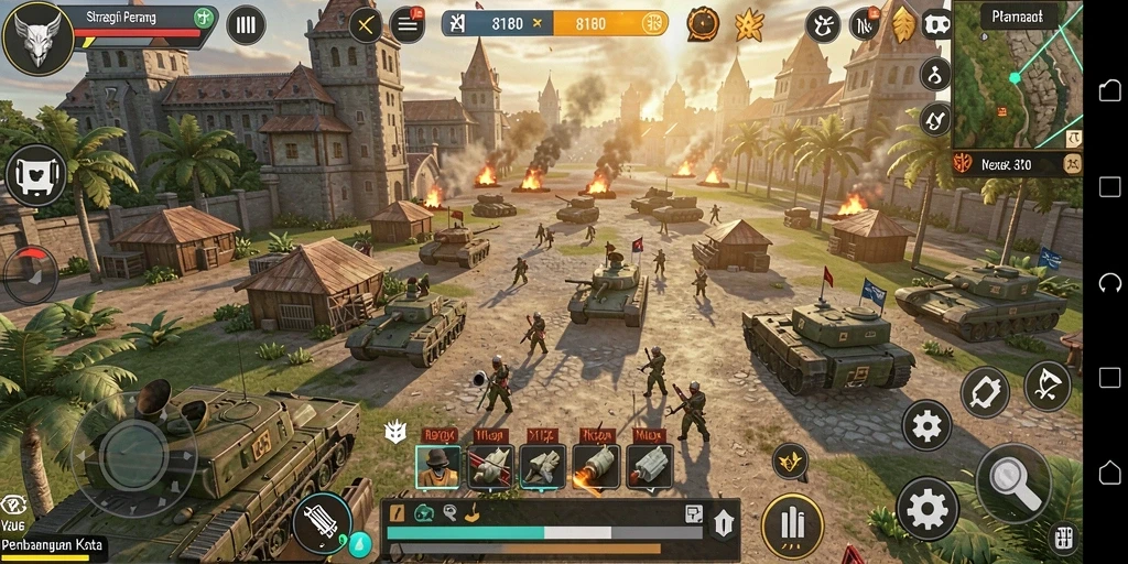 Tampilan gameplay menarik dari 8180 yang menunjukkan strategi dan aksi.