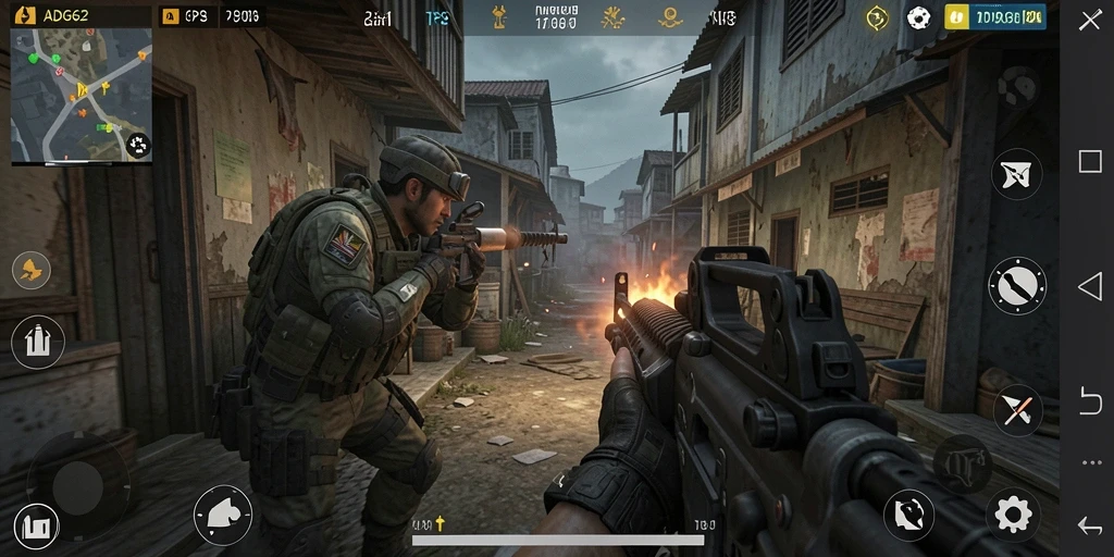 Tangkapan layar gameplay ADG62 yang penuh aksi dan mendebarkan.