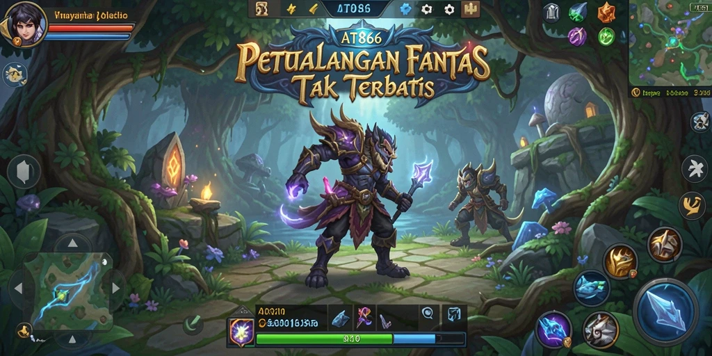 Screenshot utama AT866 menampilkan aksi pertarungan yang mendebarkan.
