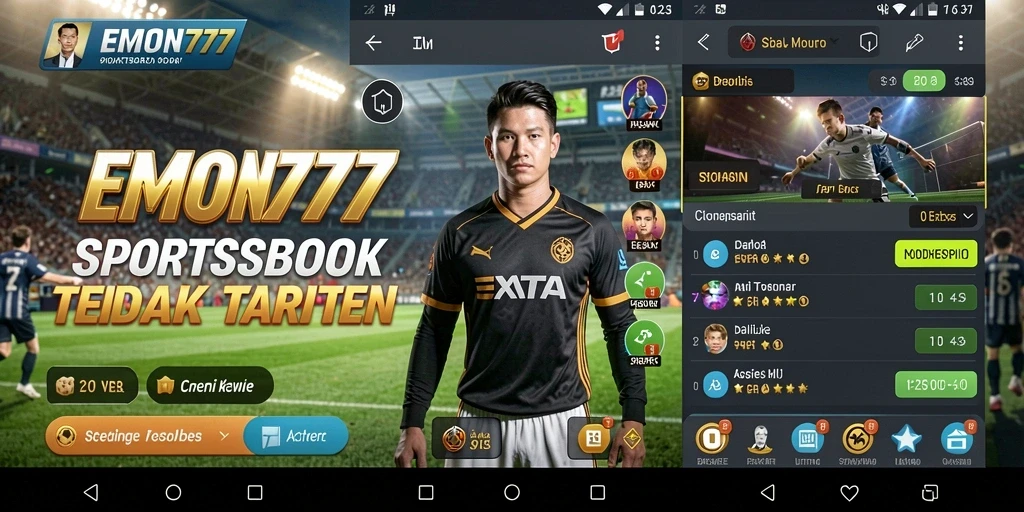 Screenshot EMON777 menampilkan fitur taruhan olahraga yang menarik dan interaktif.