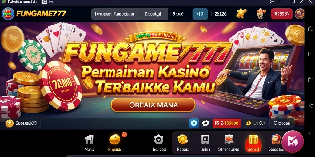 Tampilan menarik dari gameplay FUNGAME777 di kasino virtual.
