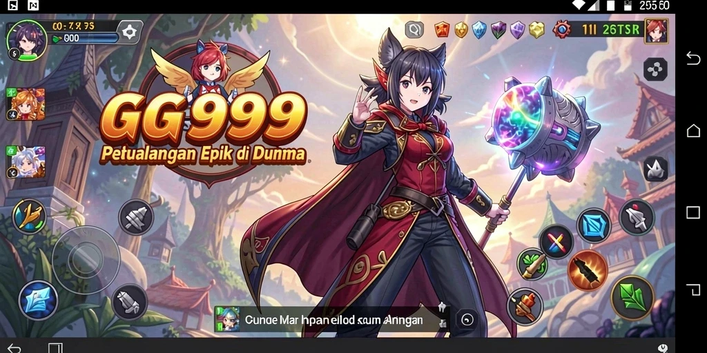 Tampilan gameplay GG999 yang menakjubkan dalam dunia anime.