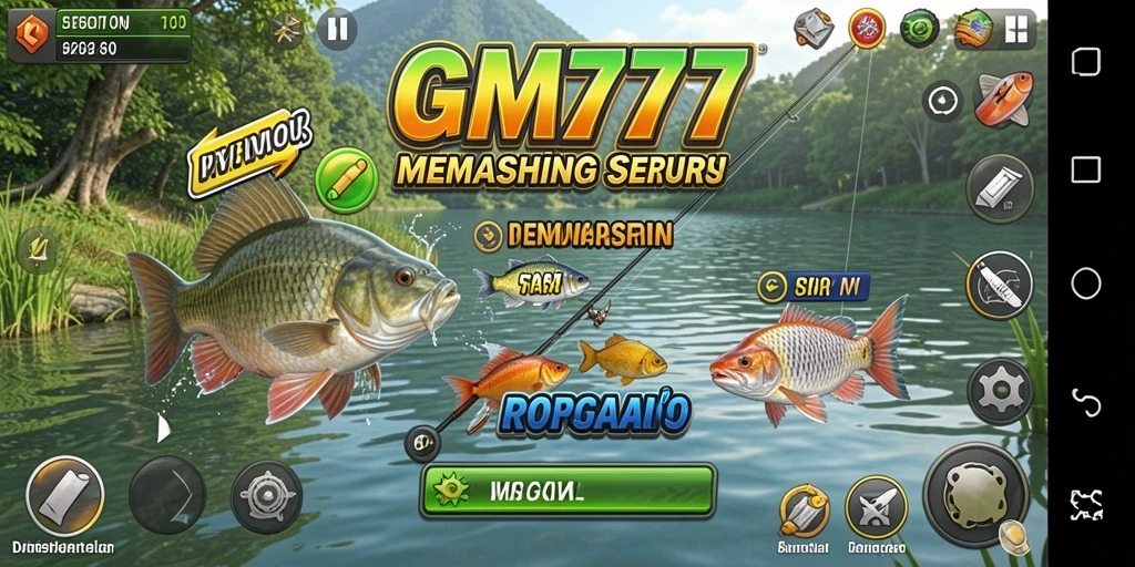 Tampilan menarik dari gameplay memancing di GM777 yang seru.