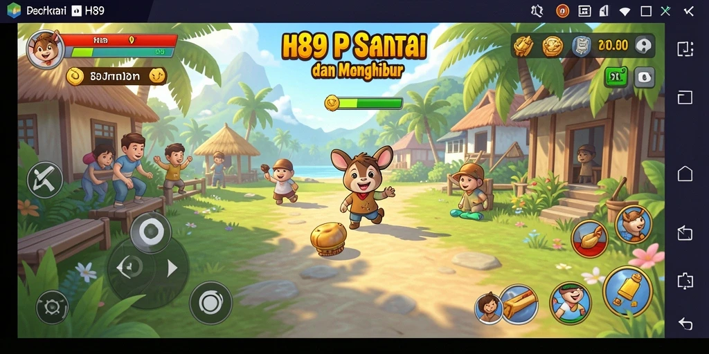 Tampilan gameplay H89 yang penuh warna dan menghibur.