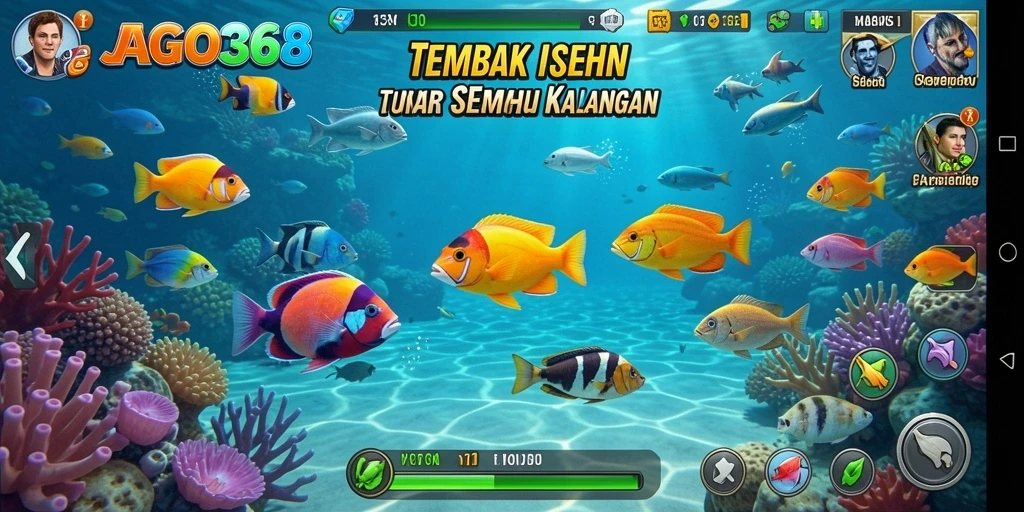 Tampilan aksi seru dalam permainan Tembak Ikan JAGO368.