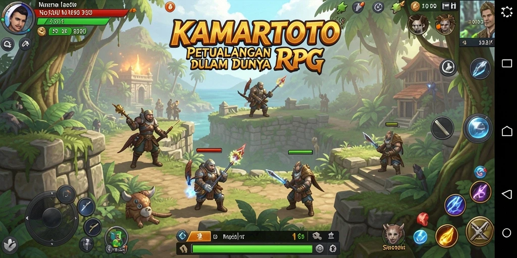 Tampilan seru gameplay KAMARTOTO menampilkan pertempuran yang mendebarkan.