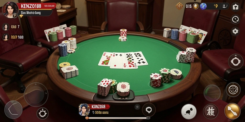 Tampilan gameplay QiuQiu yang menarik dan interaktif dalam KENZO188.