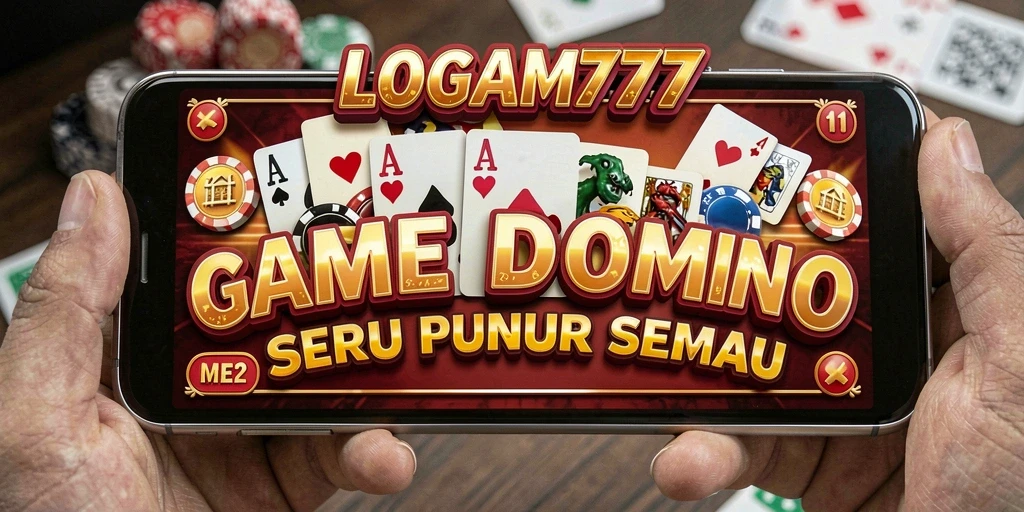 Tangkapan layar LOGAM777 menampilkan permainan domino yang mendebarkan.