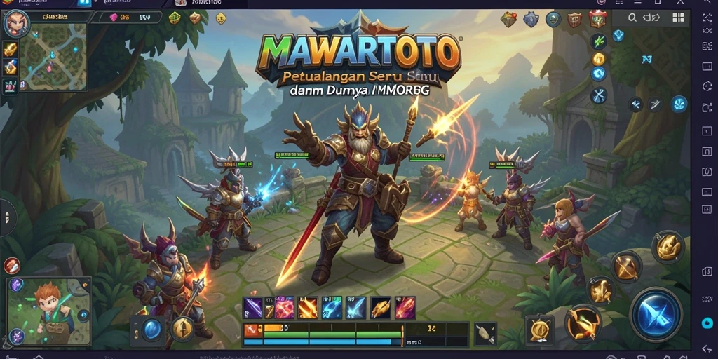 Tampilan gameplay seru dalam petualangan MMORPG MAWARTOTO.