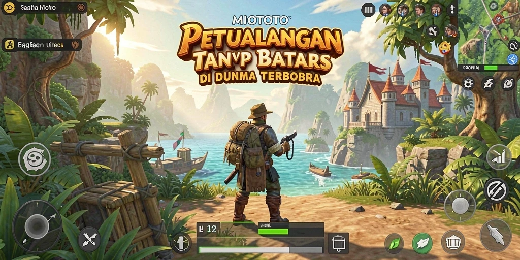 Screenshot gameplay MIOTOTO menampilkan eksplorasi luas yang mendebarkan.