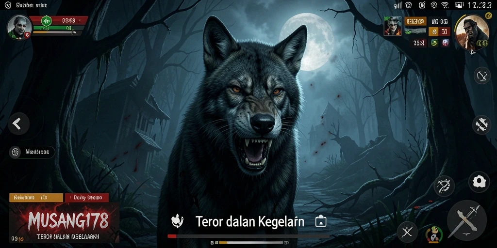 Tangkapan layar dari gameplay menegangkan di MUSANG178 yang memicu rasa takut.
