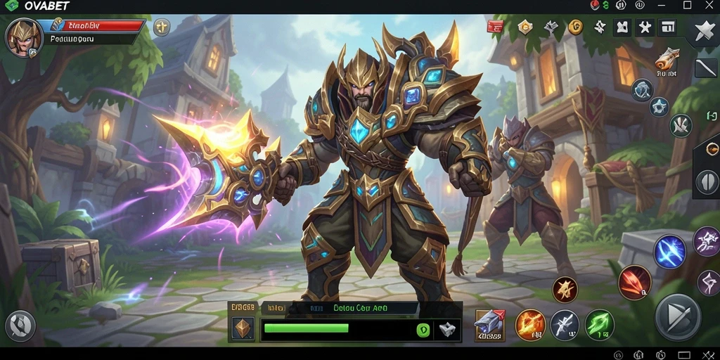 Menampilkan aksi seru gameplay ARPG OVABET dengan pertarungan epik.