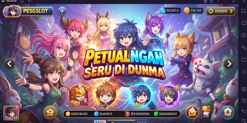 Screenshot PESGSLOT menampilkan pertarungan seru dengan karakter anime yang ikonik.