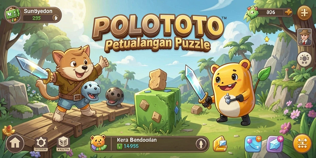 Screenshot POLOTOTO menampilkan gameplay Puzzle yang menarik dan menantang.