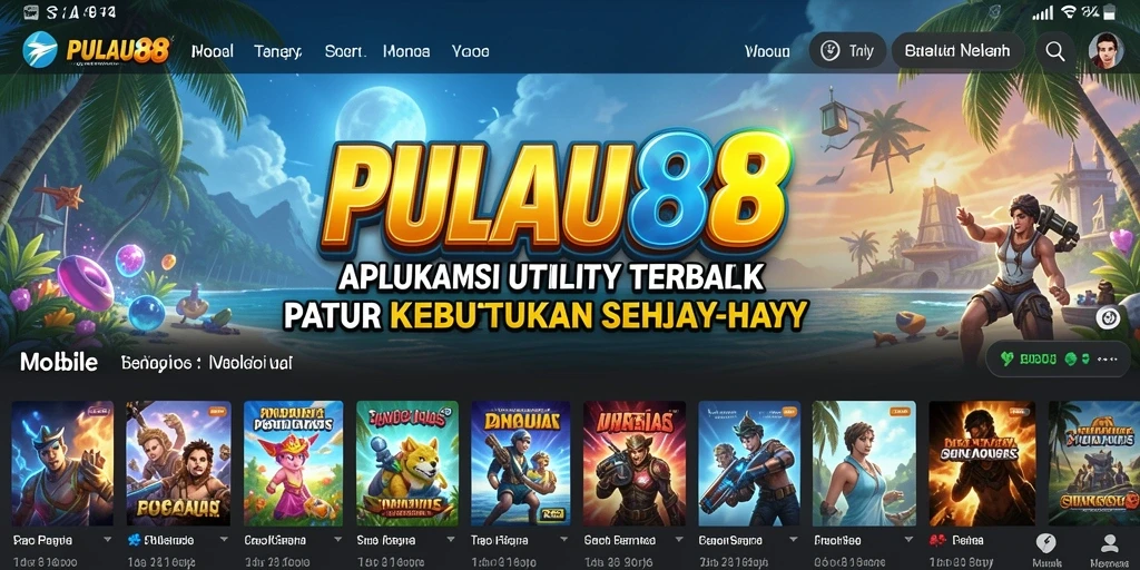 Tampilan antarmuka utama PULAU88 yang user-friendly dan fungsional.