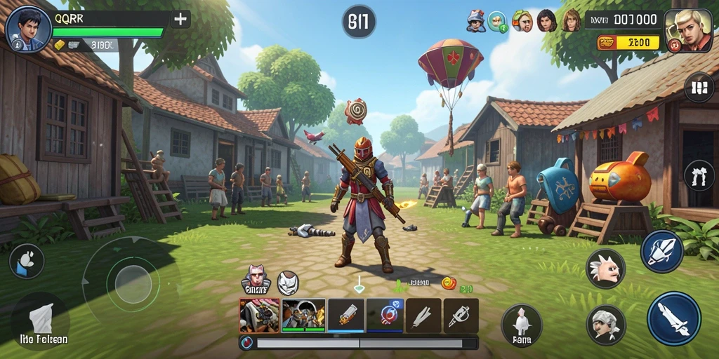 Tampilan gameplay menarik di dunia virtual QQRP.
