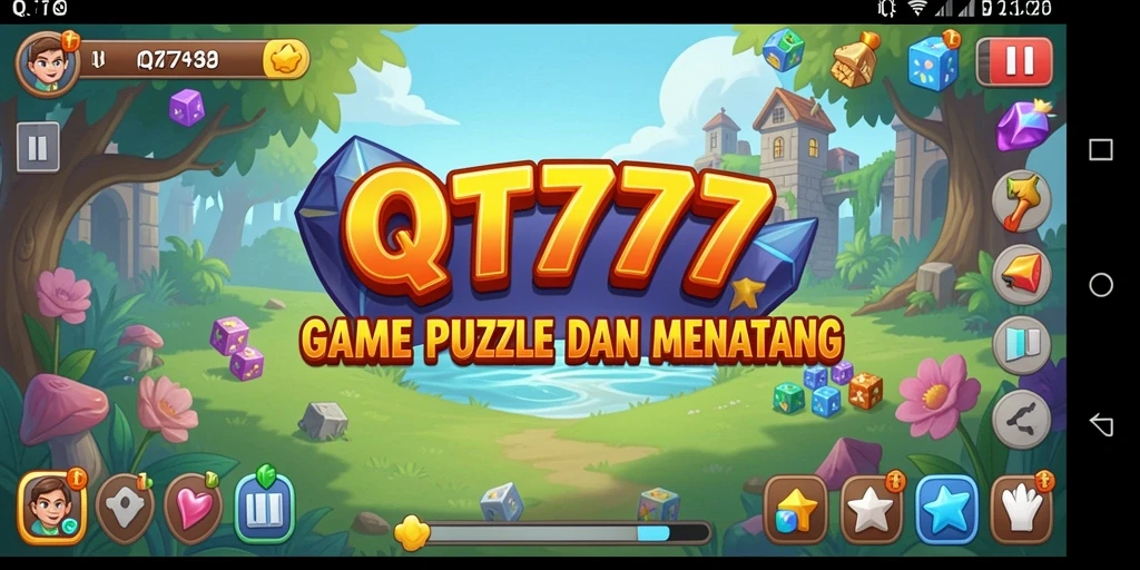 Tampilan gameplay QT777 yang seru dalam menyelesaikan teka-teki Puzzle.