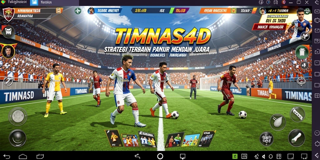 Screenshot gameplay menampilkan pertempuran taktis di TIMNAS4D.