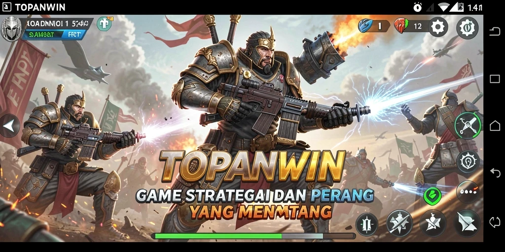 Screenshot gameplay menarik dari TOPANWIN, menampilkan strategi pertempuran yang mendebarkan.