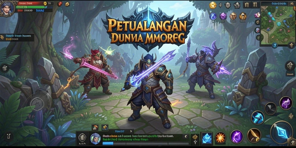 Screenshot gameplay V21 yang menunjukkan aksi pertarungan epik.