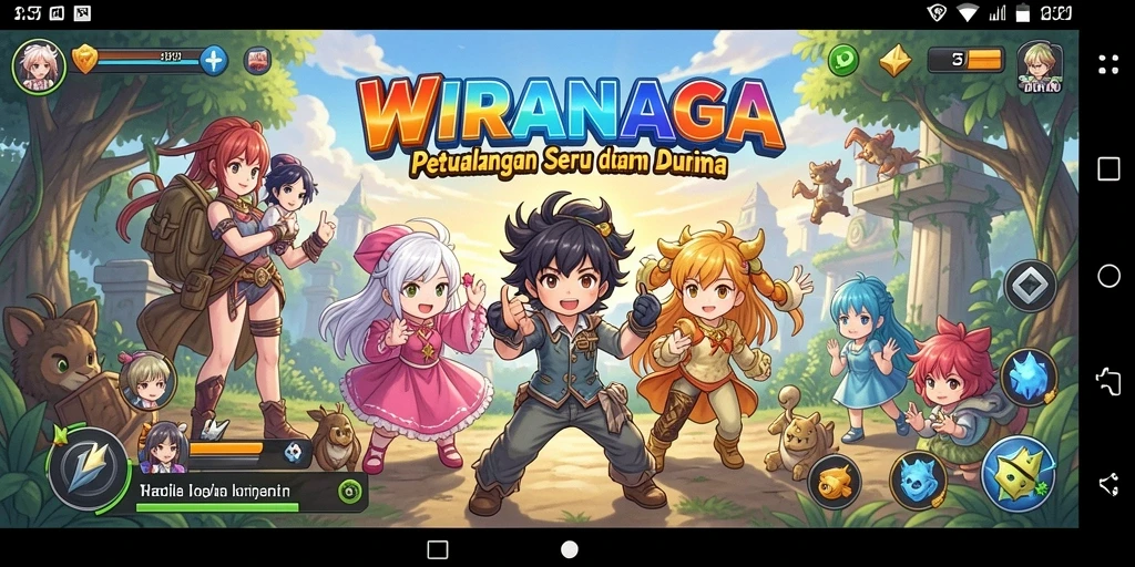 Tampilan gameplay menakjubkan dalam WIRANAGA.