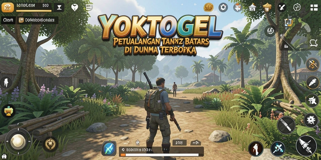 Tampilan menarik gameplay Open World YOKTOGEL saat menjelajahi alam.